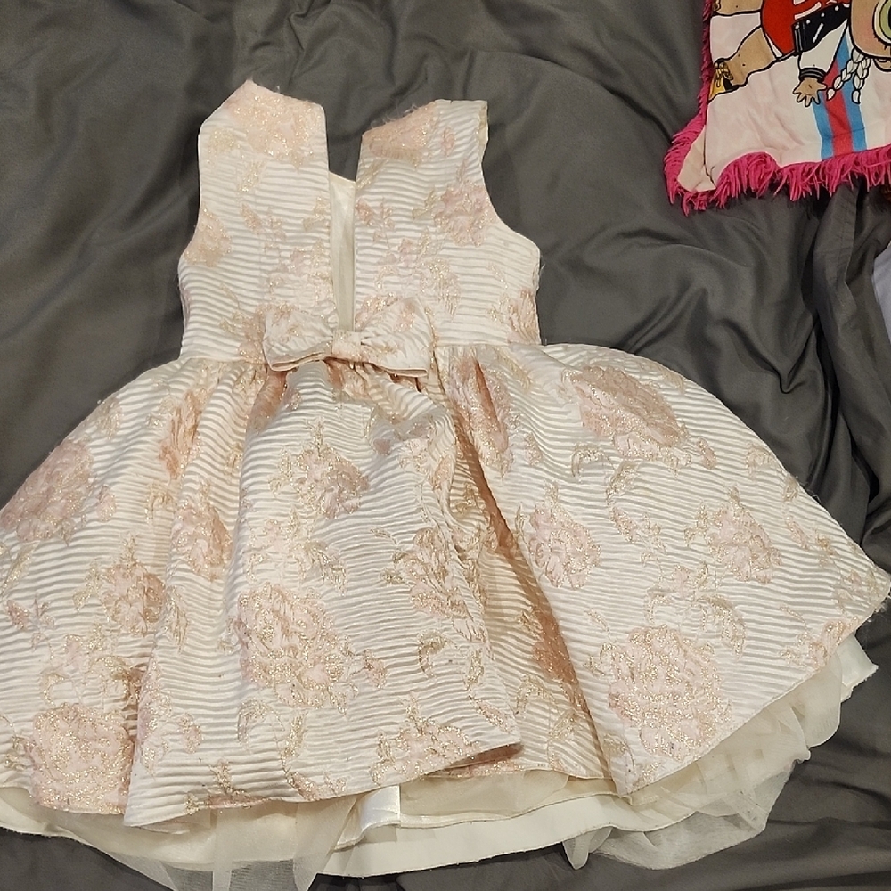 American Princess Gold and Pink Fit and Flare Dress